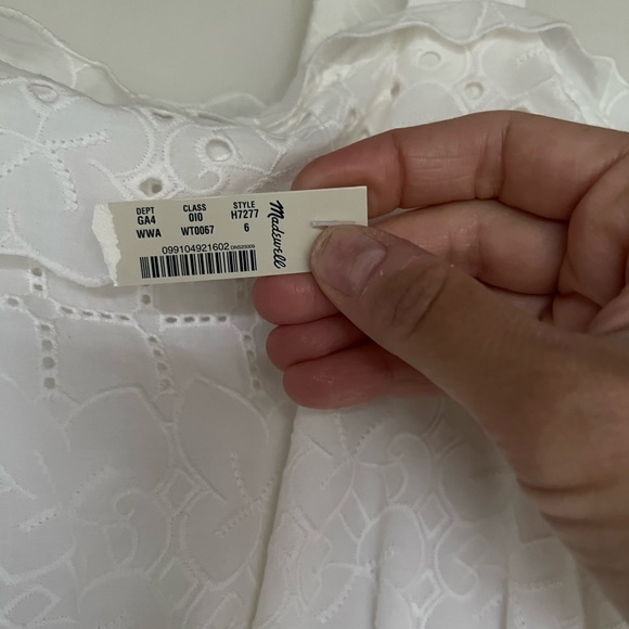BNWT Madewell white eyelet lace midi sundress in size 6 - Picture 3 of 3